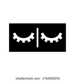 eyelashes  icon or logo isolated sign symbol vector illustration - high quality black style vector icons
