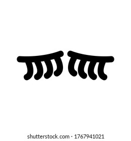 
eyelashes  icon or logo isolated sign symbol vector illustration - high quality black style vector icons

