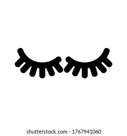 
eyelashes  icon or logo isolated sign symbol vector illustration - high quality black style vector icons
