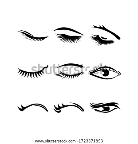eyelashes icon or logo isolated sign symbol vector illustration - Collection of high quality black style vector icons
