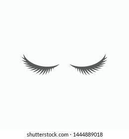 eyelashes icon, mascara vector illustration
