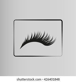 Eyelashes Icon On A Gray Background
