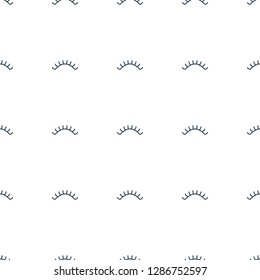 eyelashes icon pattern seamless white background. Editable outline eyelashes icon. eyelashes icon pattern for web and mobile.