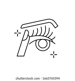 Eyelashes icon. Simple line, outline vector elements of beauty salon things for ui and ux, website or mobile application