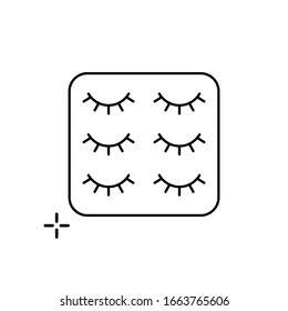 Eyelashes icon. Simple line, outline vector elements of beauty salon things for ui and ux, website or mobile application
