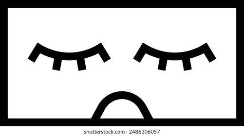 eyelashes icon. Thin linear style design isolated on white background
