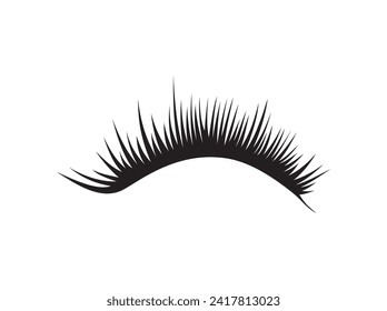 eyelashes icon vector isolated on white