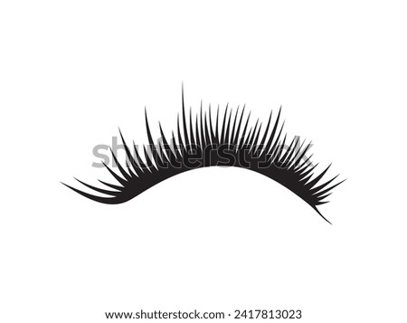 eyelashes icon vector isolated on white