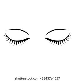 Eyelashes icon vector on trendy style for design and print