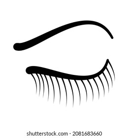 Eyelashes Isolate Vector Icon Editable

