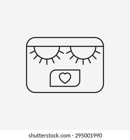 eyelashes line icon