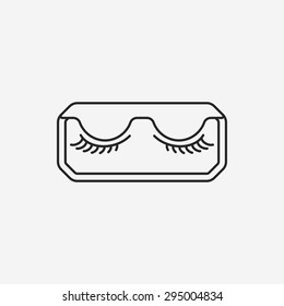 eyelashes line icon