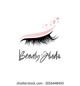 Eyelashes logo for beauty studio