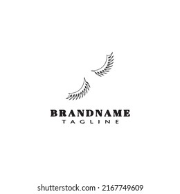 eyelashes logo cartoon icon design template black modern isolated vector illustration