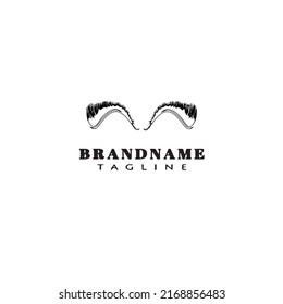 eyelashes logo cartoon icon design template black modern isolated vector illustration