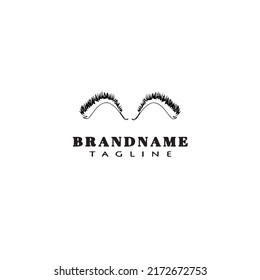 eyelashes logo cartoon icon design template black modern isolated vector illustration