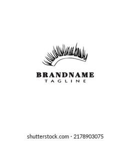 eyelashes logo cartoon icon design template black modern isolated vector illustration