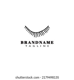 eyelashes logo cartoon icon design template black modern isolated vector illustration