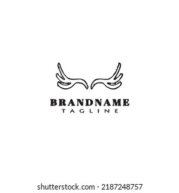 eyelashes logo cartoon icon design template black modern isolated vector illustration