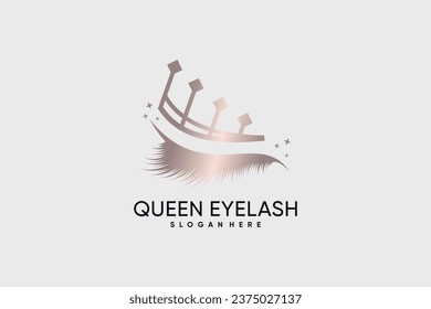 Eyelashes logo design for beauty icon with creative idea