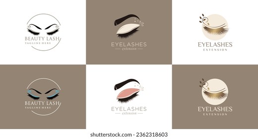 Design-Kollektion mit Eyelashes und Premium-Vektorgrafiken im kreativen Stil