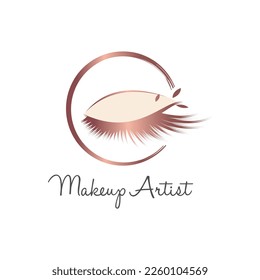 Eyelashes logo design collection with modern beauty concept