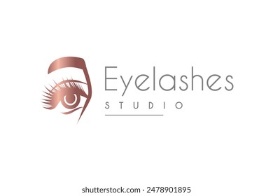 Wimpern Logo Design Element Idee mit Kreativkonzept Hochauflösende Vektorgrafik