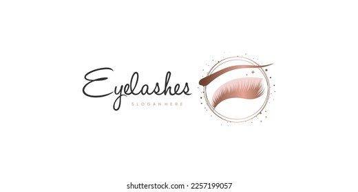Eyelashes logo design with fresh and unique creative idea