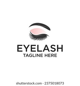 Eyelashes logo design unique concept Premium Vector