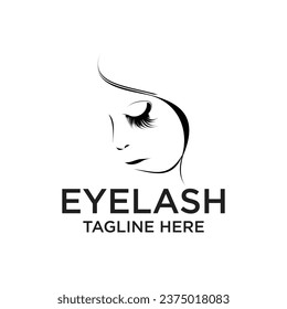 Eyelashes logo design unique concept Premium Vector
