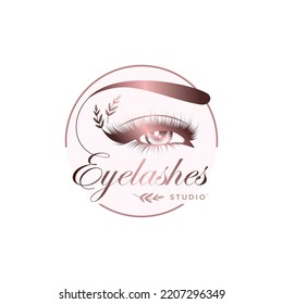 Eyelashes logo design with unique style for woman