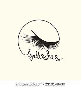 Eyelashes logo design with unique style for woman