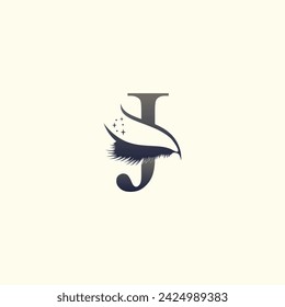 Eyelashes logo design vector for business beauty