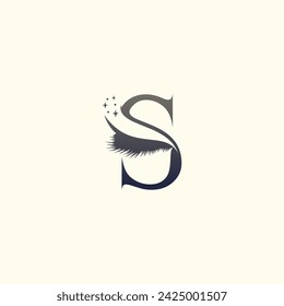 Eyelashes logo design vector for business beauty