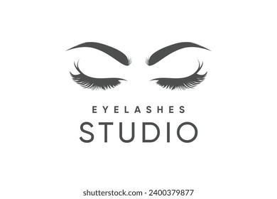 Eyelashes logo design vector with creative modern idea style