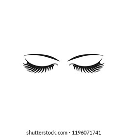 eyelashes logo icon design template vector