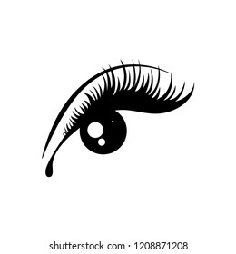 eyelashes logo icon design template vector