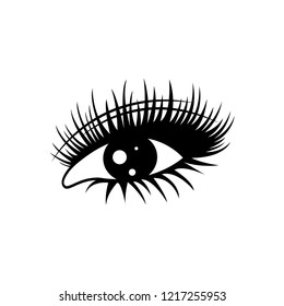 eyelashes logo icon design template vector