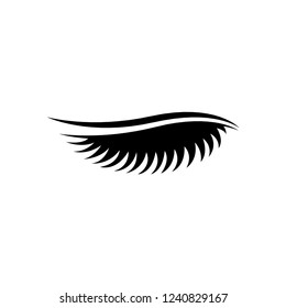 eyelashes logo icon design template vector