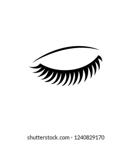 eyelashes logo icon design template vector