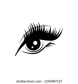 eyelashes logo icon design template vector