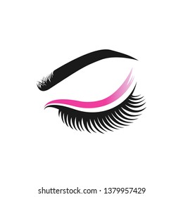 eyelashes logo icon design template vector