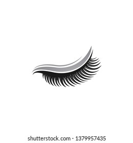 eyelashes logo icon design template vector