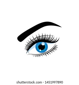 eyelashes logo icon design template vector