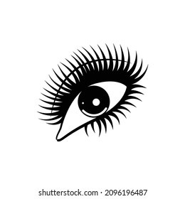eyelashes logo icon design template vector