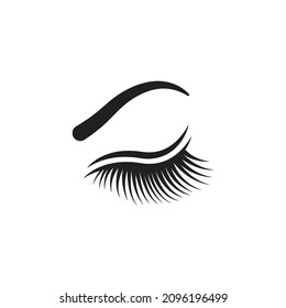 eyelashes logo icon design template vector