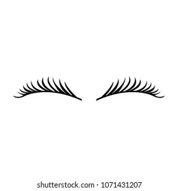 Eyelashes long vector icon, fashion icon