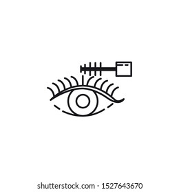 eyelashes make up cosmetic flat icon vector illustration design