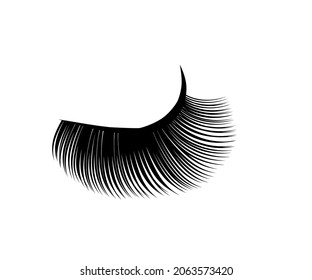 Eyelashes en un fondo blanco. Caricatura. Ilustración vectorial.