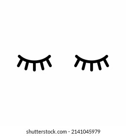 eyelashes outline style vector icon